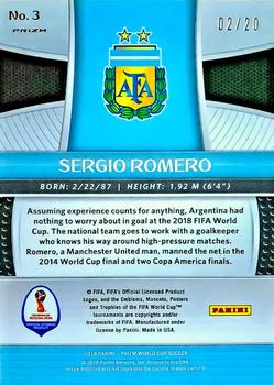 2018 Panini Prizm FIFA World Cup - Camo Prizm #3 Sergio Romero Back