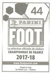 2017-18 Panini FOOT #44 Gilles Sunu Back