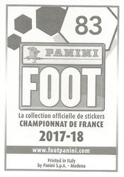 2017-18 Panini FOOT #83 Frédéric Guilbert Back