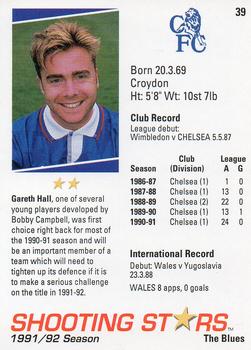 1991-92 Merlin Shooting Stars UK #39 Gareth Hall Back