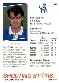 1991-92 Merlin Shooting Stars UK #46 Steve Clarke Back