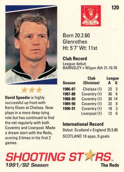 1991-92 Merlin Shooting Stars UK #120 David Speedie Back