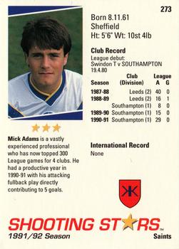 1991-92 Merlin Shooting Stars UK #273 Mick Adams Back