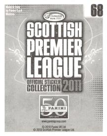 2011 Panini Scottish Premier League Stickers #68 Joe Ledley Back