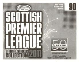 2011 Panini Scottish Premier League Stickers #90 Joe Ledley Back