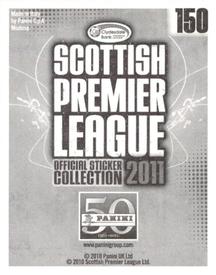 2011 Panini Scottish Premier League Stickers #150 David Elebert Back