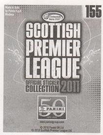 2011 Panini Scottish Premier League Stickers #155 Gary McDonald Back