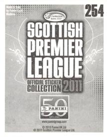 2011 Panini Scottish Premier League Stickers #254 Alex Neil Back