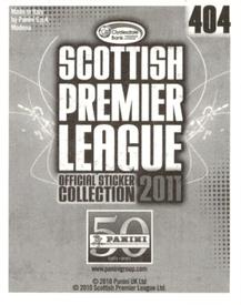 2011 Panini Scottish Premier League Stickers #404 Maurice Edu Back