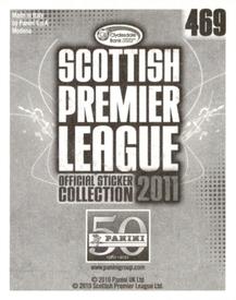 2011 Panini Scottish Premier League Stickers #469 Andy Jackson Back