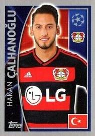 2015-16 Topps UEFA Champions League Stickers #329 Hakan Calhanoglu Front