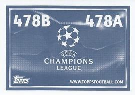 2015-16 Topps UEFA Champions League Stickers #478 Silvestre Varela / Pablo Osvaldo Back