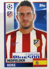 2016-17 Topps UEFA Champions League Stickers #ATL12 Koke Front