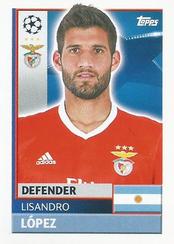 2016-17 Topps UEFA Champions League Stickers #BEN8 Lisandro López Front