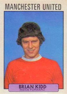 1971-72 A&BC Gum English Footballers (Purple Backs) #136 Brian Kidd Front