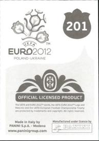 2012 Panini UEFA Euro 2012 Stickers #201 Anders Lindegaard Back