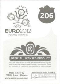 2012 Panini UEFA Euro 2012 Stickers #206 Nicolai Boilesen Back