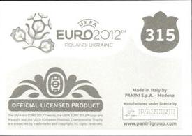 2012 Panini UEFA Euro 2012 Stickers #315 Team - Italy Back