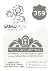 2012 Panini UEFA Euro 2012 Stickers #359 Aiden McGeady Back
