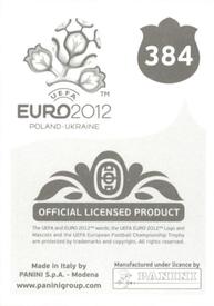 2012 Panini UEFA Euro 2012 Stickers #384 Ognjen Vukojević Back