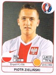 2016 Panini UEFA Euro Stickers #308 Piotr Zieliński Front