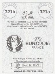 2016 Panini UEFA Euro Stickers #321a / 321b Gareth McAuley / Jonny Evans Back