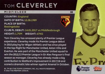 2018 Topps Platinum Premier League - FoilFractor #88 Tom Cleverley Back