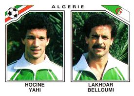 1986 Panini World Cup Stickers #234 Hocine Yahi / Lakhdar Belloumi Front