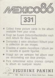 1986 Panini World Cup Stickers #331 Richard Gough Back