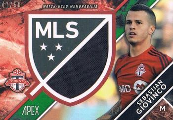 2016 Topps Apex MLS - Crest Jumbo Relics Green #CJR-SGI Sebastian Giovinco Front