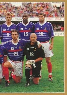 2018 Panini France World Cup Stickers: Fiers d'être Bleus #2 Team Photo 1998 (2/2) Front