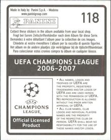 2006-07 Panini UEFA Champions League Stickers #118 Clarence Seedorf Back