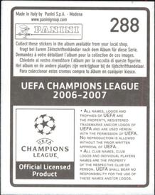 2006-07 Panini UEFA Champions League Stickers #288 Antonio Rio Mavuba Back