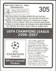 2006-07 Panini UEFA Champions League Stickers #305 Jean Makoun Back