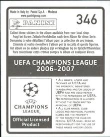2006-07 Panini UEFA Champions League Stickers #346 Maarten Stekelenburg Back