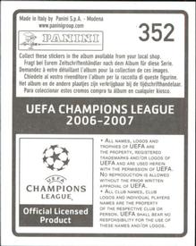 2006-07 Panini UEFA Champions League Stickers #352 Thomas Vermaelen Back