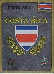 1990 Panini Italia '90 World Cup Stickers #182 Federation Costarricense de Futbol emblem Front