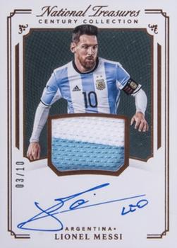 2018 Panini National Treasures - Century Collection Material Autographs Bronze #CC-LM Lionel Messi Front