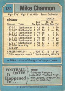 1979-80 Topps #130 Mike Channon Back