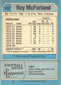 1979-80 Topps #142 Roy McFarland Back