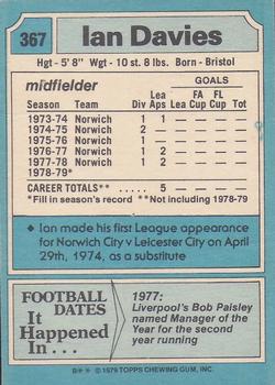 1979-80 Topps #367 Ian Davies Back