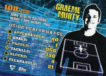 2007 Topps Premier Gold #108 Graeme Murty Back