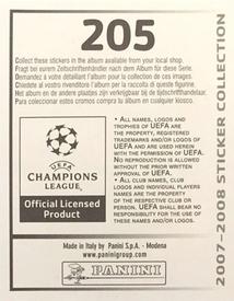2007-08 Panini UEFA Champions League Stickers #205 Jermaine Pennant Back