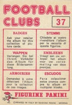 1975-76 Panini Football Clubs Stickers #37 Club Badge Back