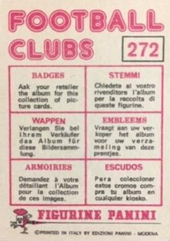 1975-76 Panini Football Clubs Stickers #272 Club Badge Back