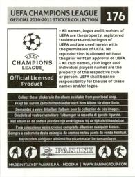 2010-11 Panini UEFA Champions League Stickers #176 Allan McGregor Back