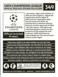 2010-11 Panini UEFA Champions League Stickers #349 Alex Back