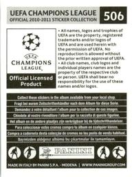 2010-11 Panini UEFA Champions League Stickers #506 Fernandinho Back