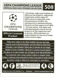 2010-11 Panini UEFA Champions League Stickers #508 Jadson Back