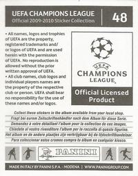 2009-10 Panini UEFA Champions League Stickers #48 Yoann Gourcuff Back